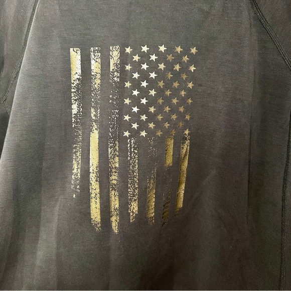 NUX Sleek Sweat Crew Modal-Blend Black/Gold Flag Streetwear M (Rare) Athleisure - Picture 7 of 12